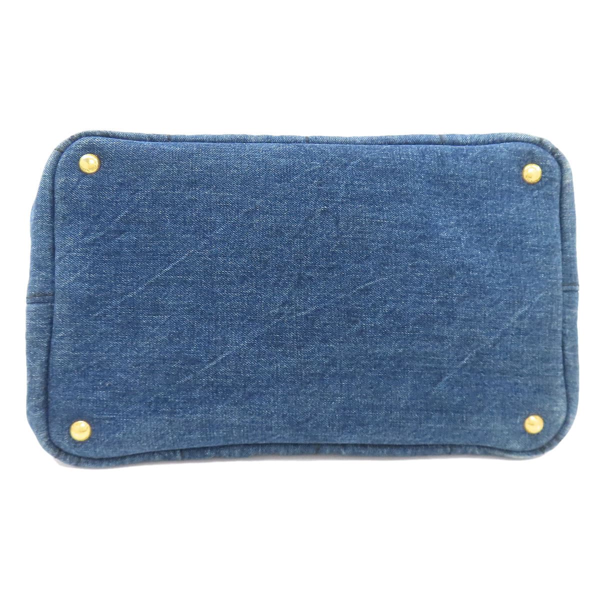 Prada Canapa Tote Bag Denim Ladies [Used] [PRADA] 4