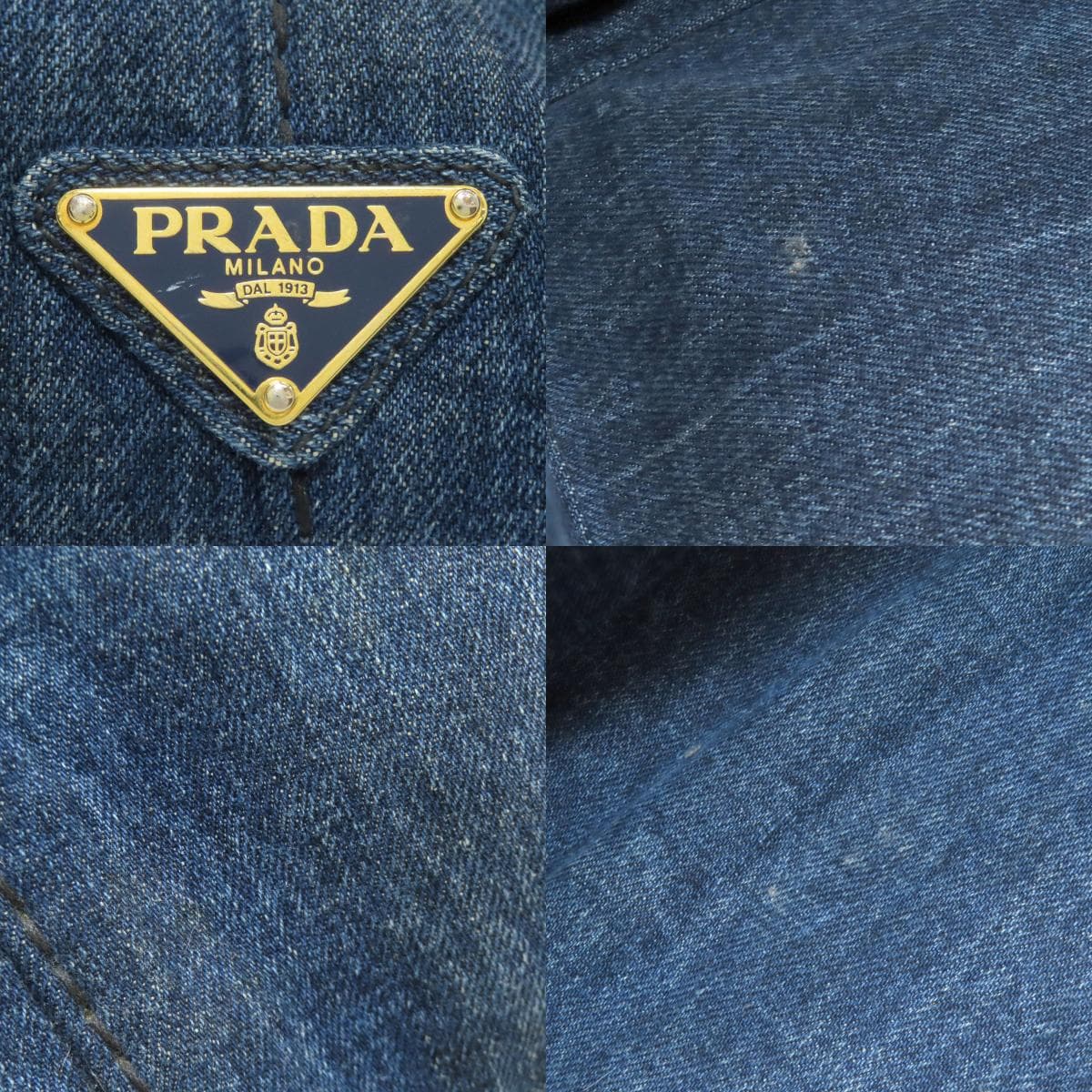 Prada Canapa Tote Bag Denim Ladies [Used] [PRADA] 6