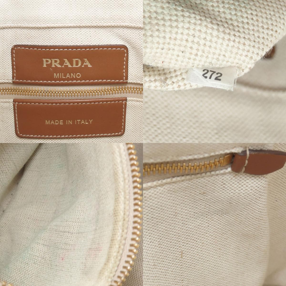 Prada 1BG355 Logo Tote Bag Canvas Ladies [Used] [PRADA] 1BG355 6