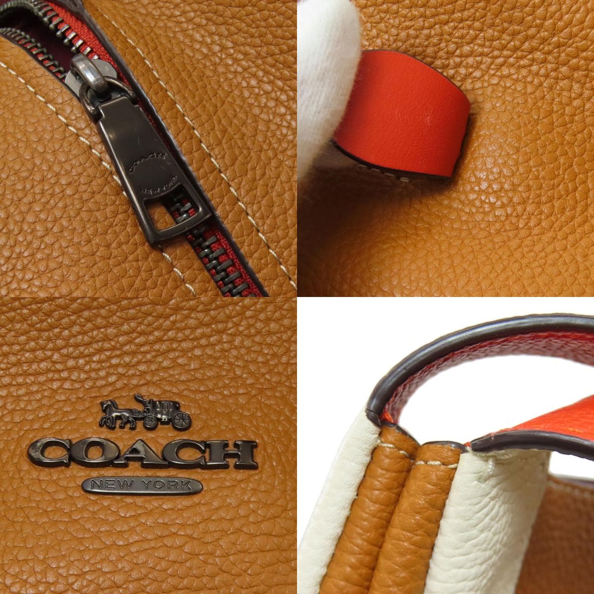 Coach 4300 Logo Tote Bag Leather Ladies [Used] [COACH] 4300 8