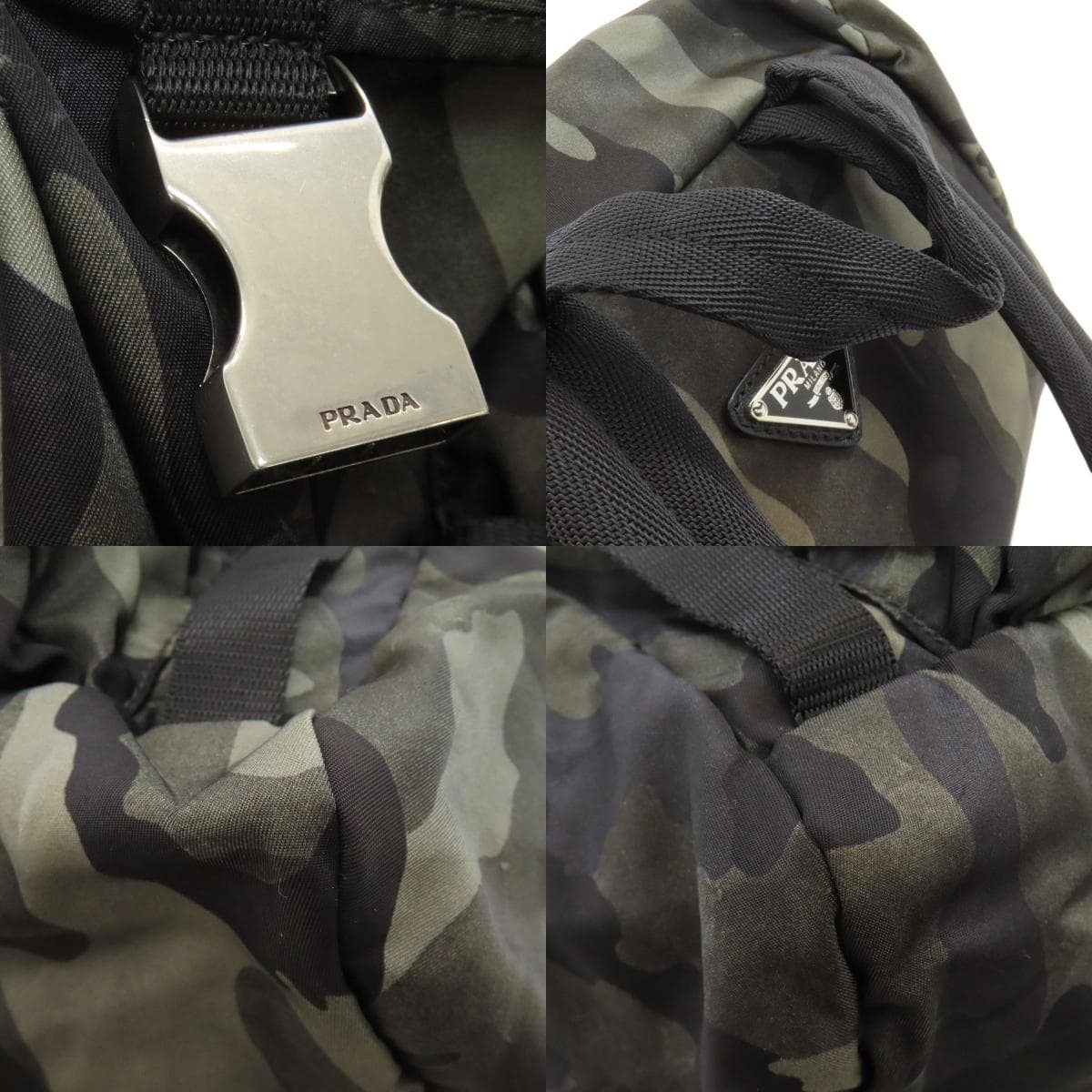 Prada camouflage pattern backpack/daypack made of nylon material for women [Used] [PRADA] 9