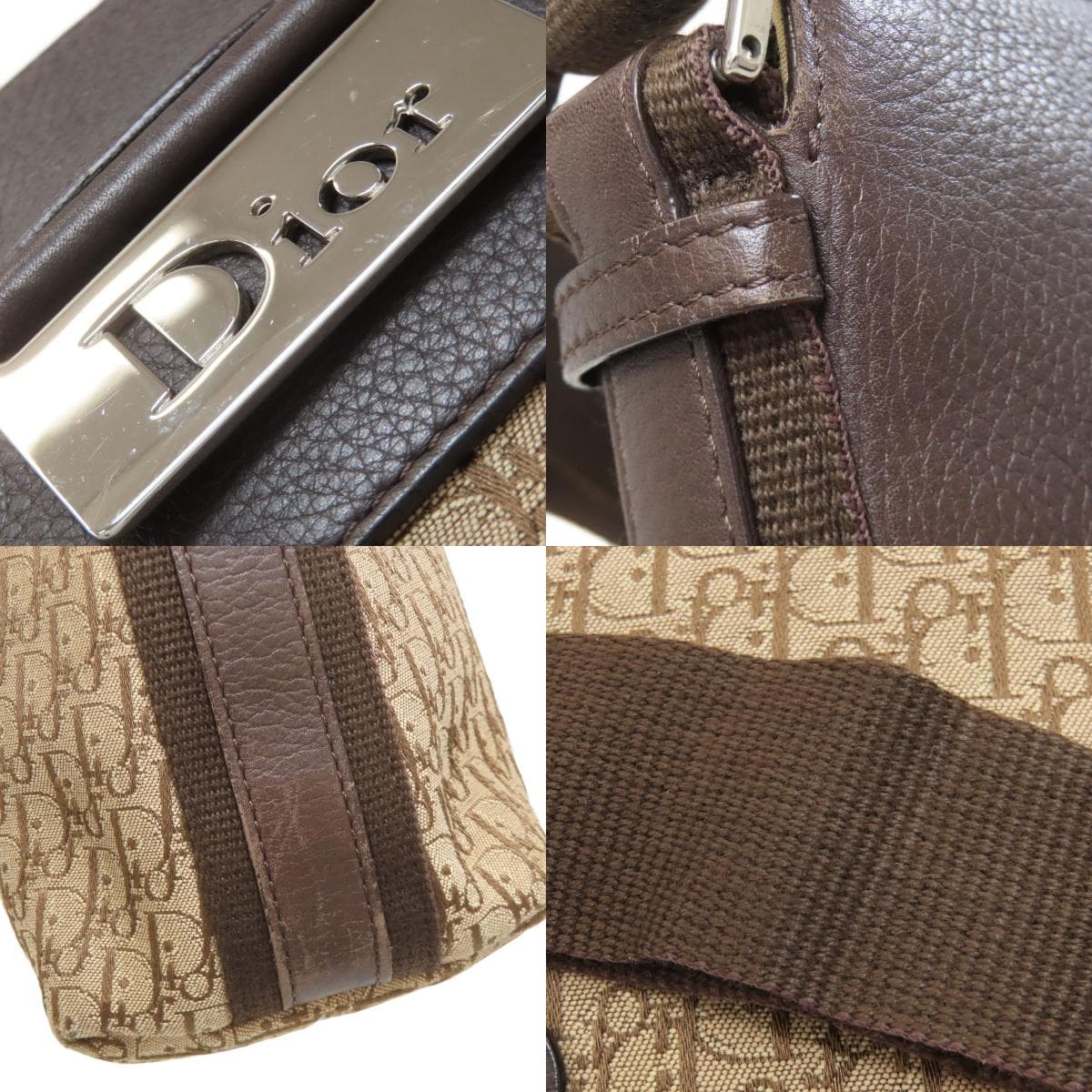 Christian Dior Trotter Pattern Shoulder Bag Canvas/Leather Ladies [Used] [CHRISTIAN DIOR] 9