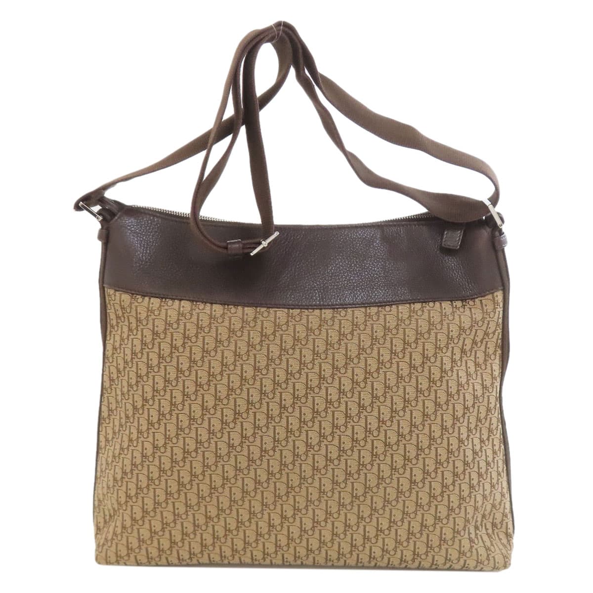 Christian Dior Trotter Pattern Shoulder Bag Canvas/Leather Ladies [Used] [CHRISTIAN DIOR] 2