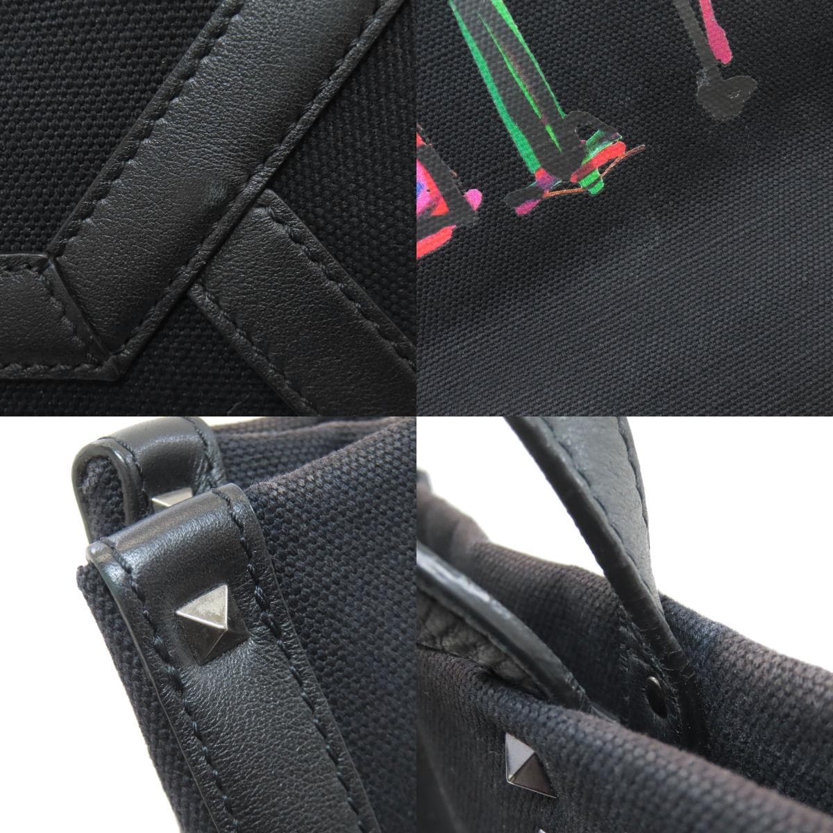 Valentino Studded Tote Bag Canvas Ladies [Used] [VALENTINO] 8