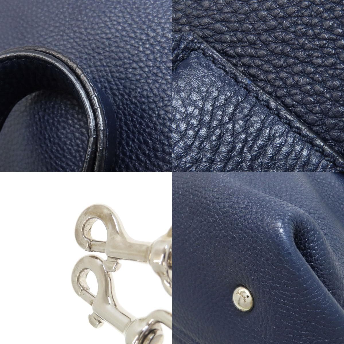 Salvatore Ferragamo Gancini Hardware 2WAY Handbag Leather Ladies [Used] [Salvatore Ferragamo] 9