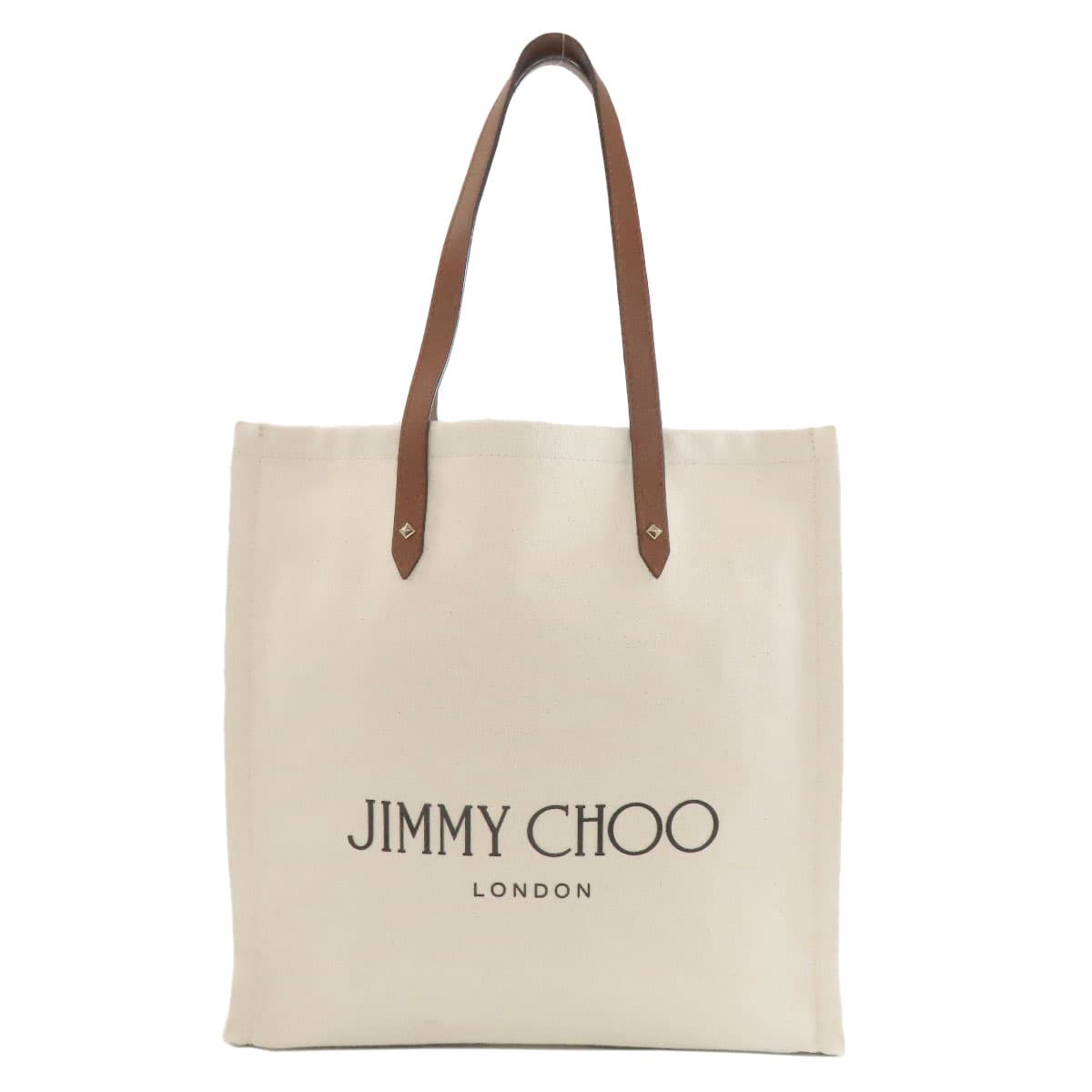 Jimmy Choo Logo Tote Bag Canvas Ladies [Used] [Jimmy Choo]