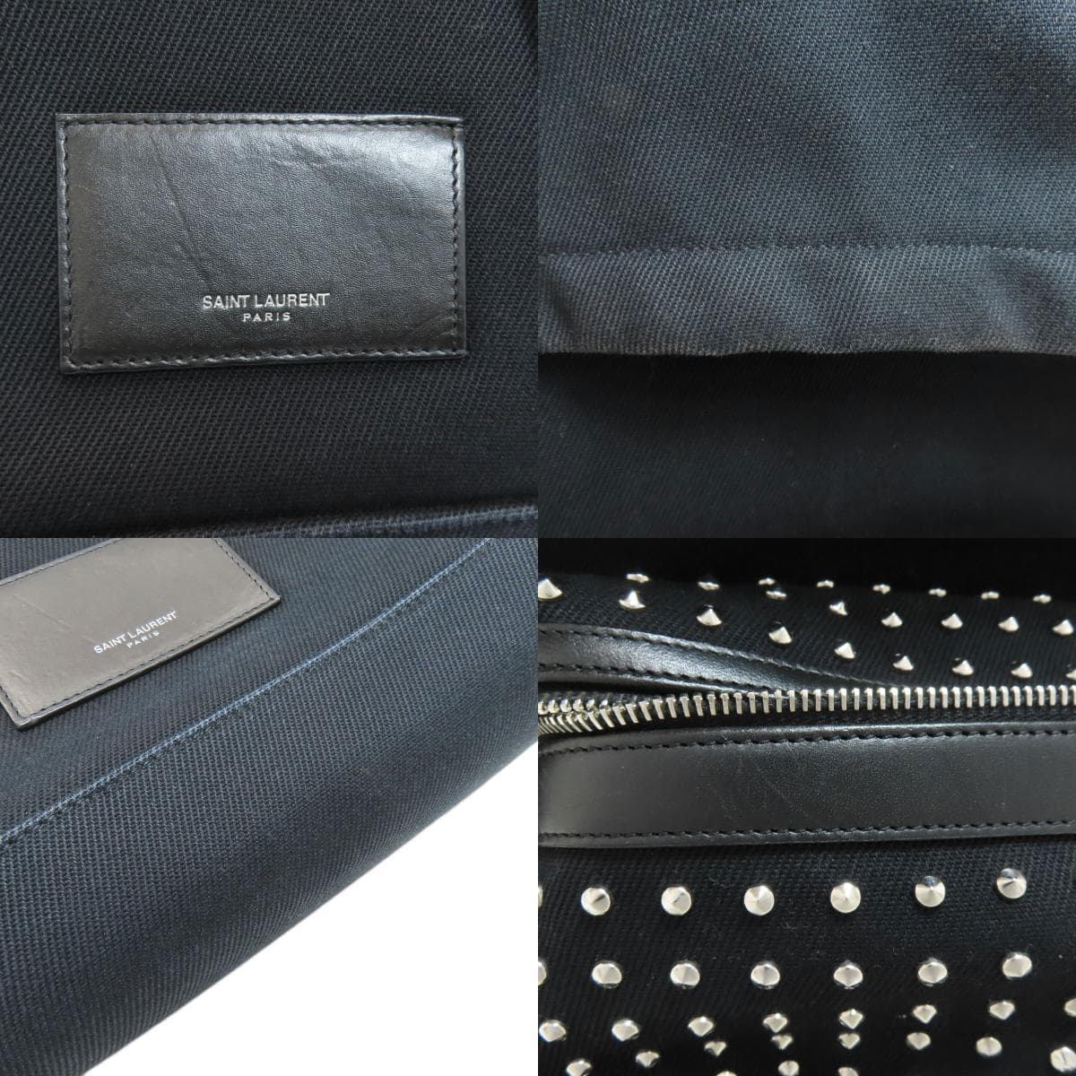 Saint Laurent Studded Backpack Daypack Canvas Ladies [Used] [SAINT LAURENT] 8