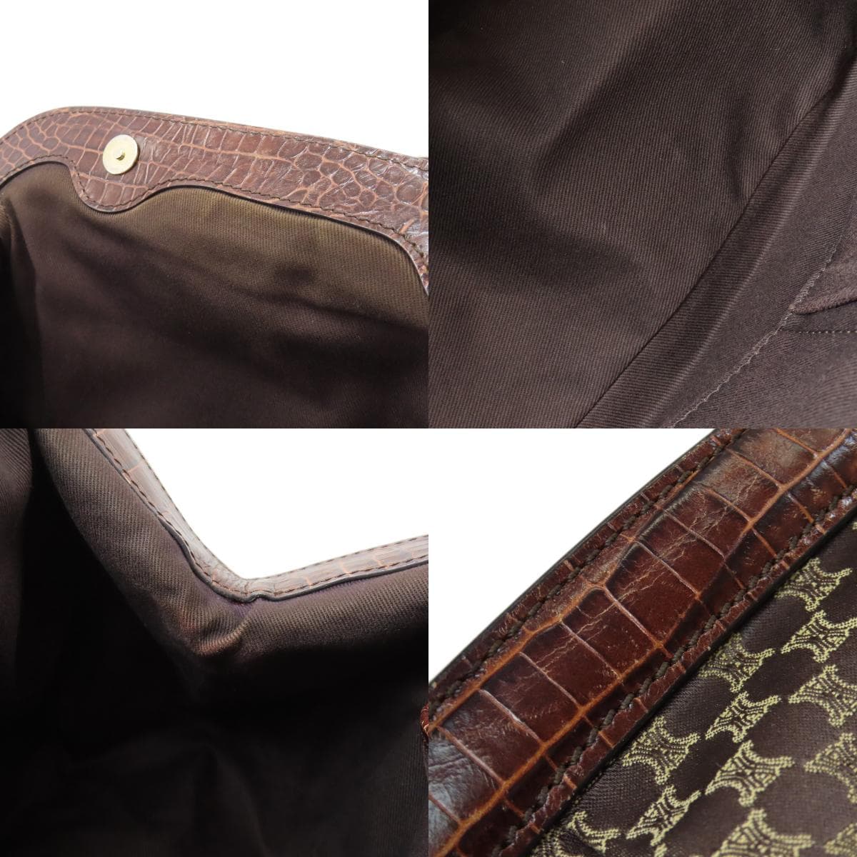 Celine Macadam Pattern Fringe Handbag Canvas Ladies [Used] [CELINE] 7