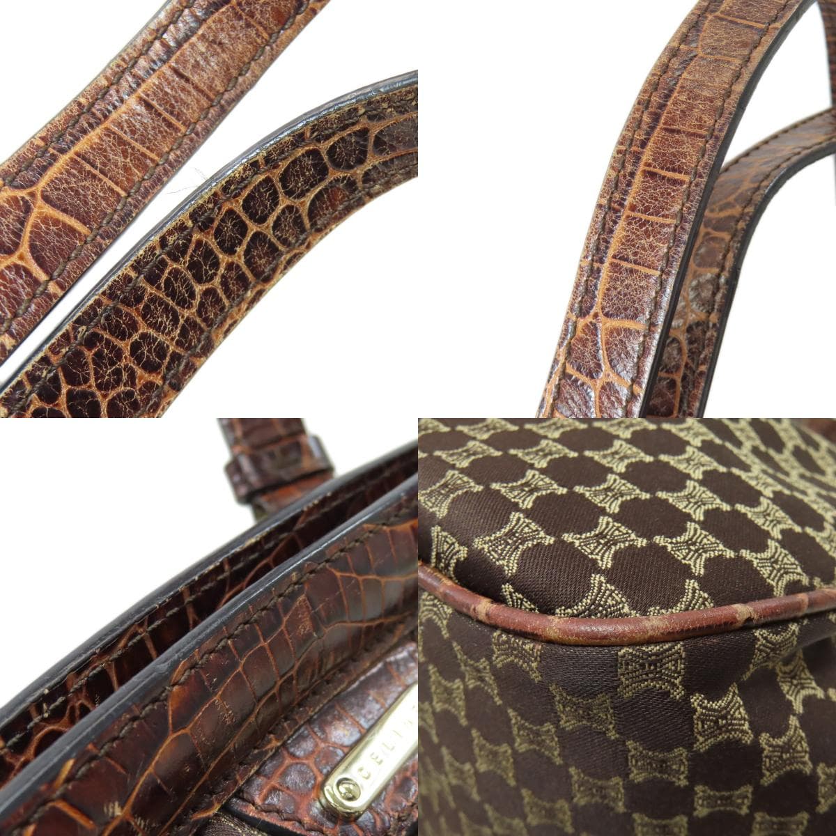 Celine Macadam Pattern Fringe Handbag Canvas Ladies [Used] [CELINE] 9