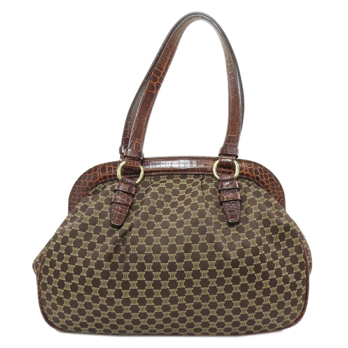 Celine Macadam Pattern Fringe Handbag Canvas Ladies [Used] [CELINE] 2