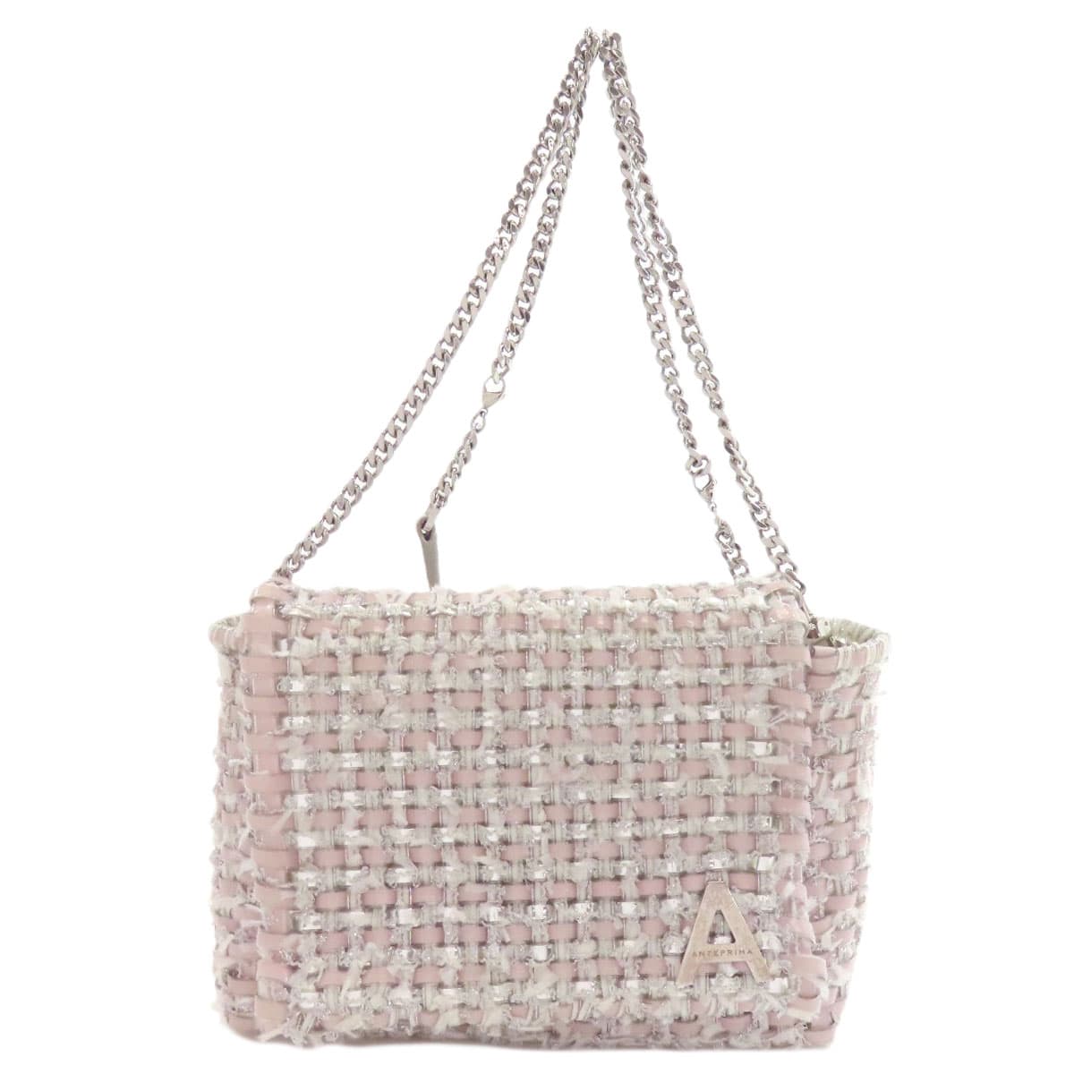 Anteprima Wire Bag Intreccio Tweed Shoulder Bag PVC Ladies [Used] [ANTEPRIMA]