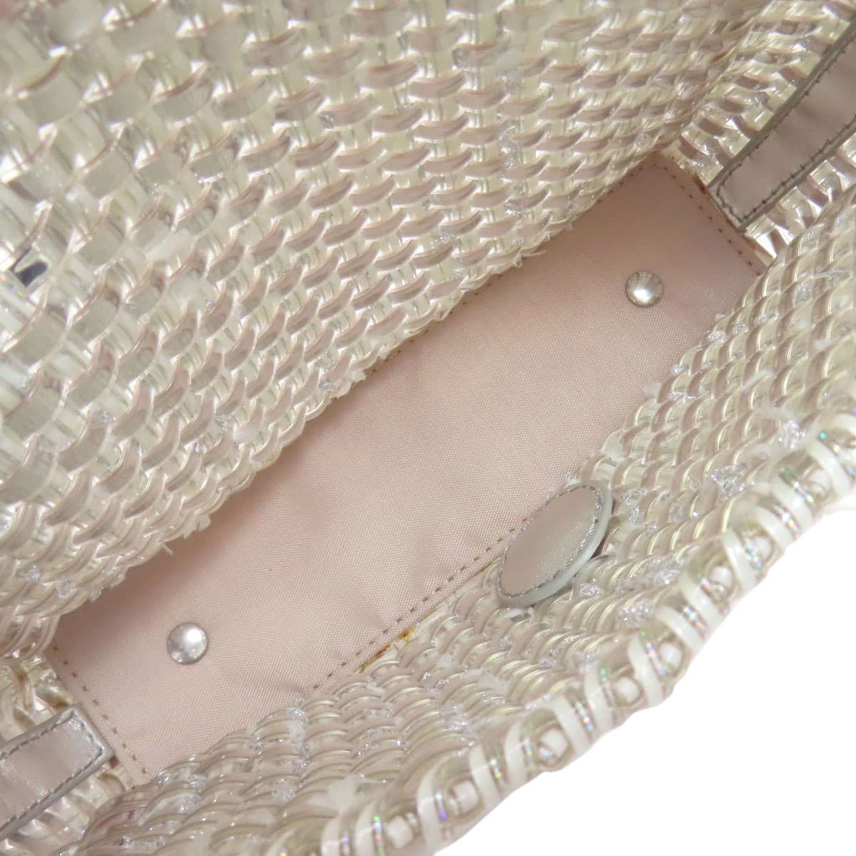 Anteprima Wire Bag Intreccio Tweed Shoulder Bag PVC Ladies [Used] [ANTEPRIMA] 5