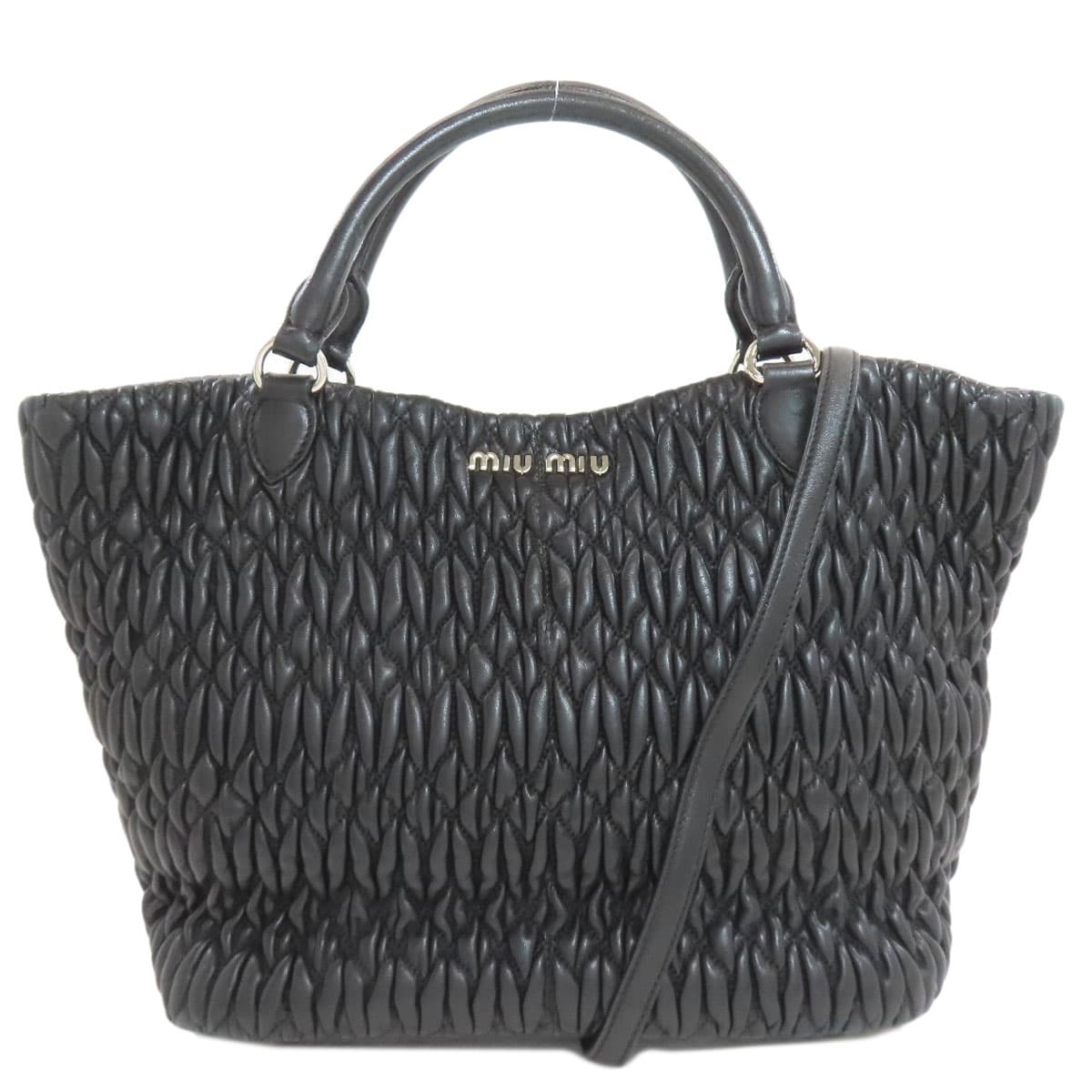 Miu Miu Matelassé 2WAY Handbag Calf Women's [Used] [MIUMIU]