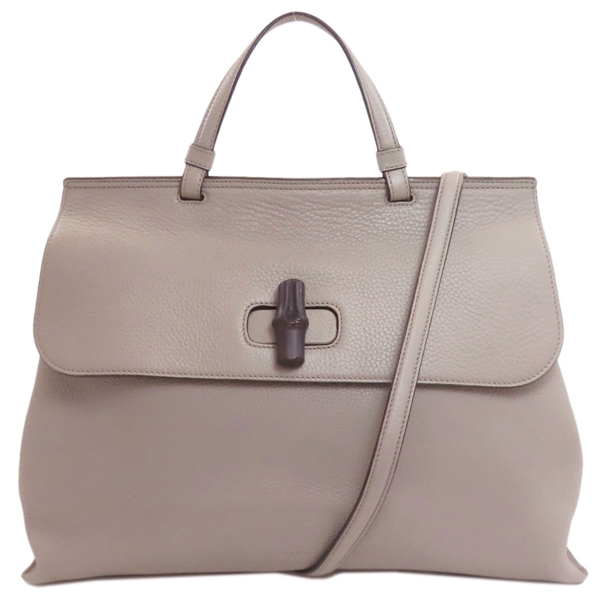 Gucci 370830 Bamboo Daily 2WAY Handbag Leather Ladies [Used] [GUCCI] 370830