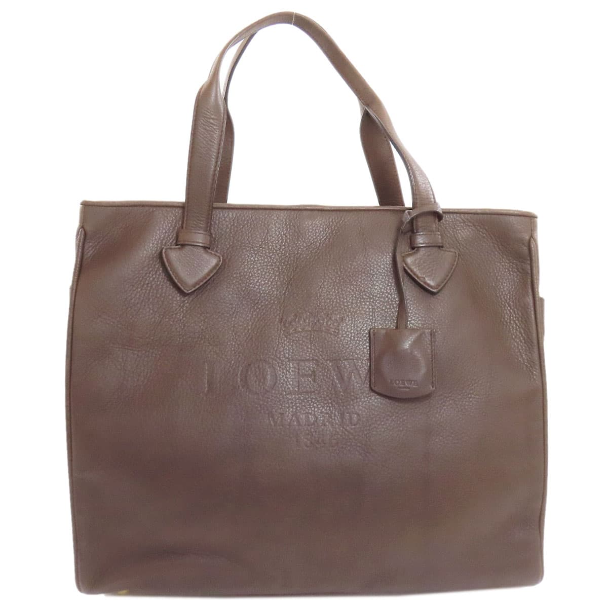 Loewe Logo Tote Bag Leather Women's [Used] [LOEWE]