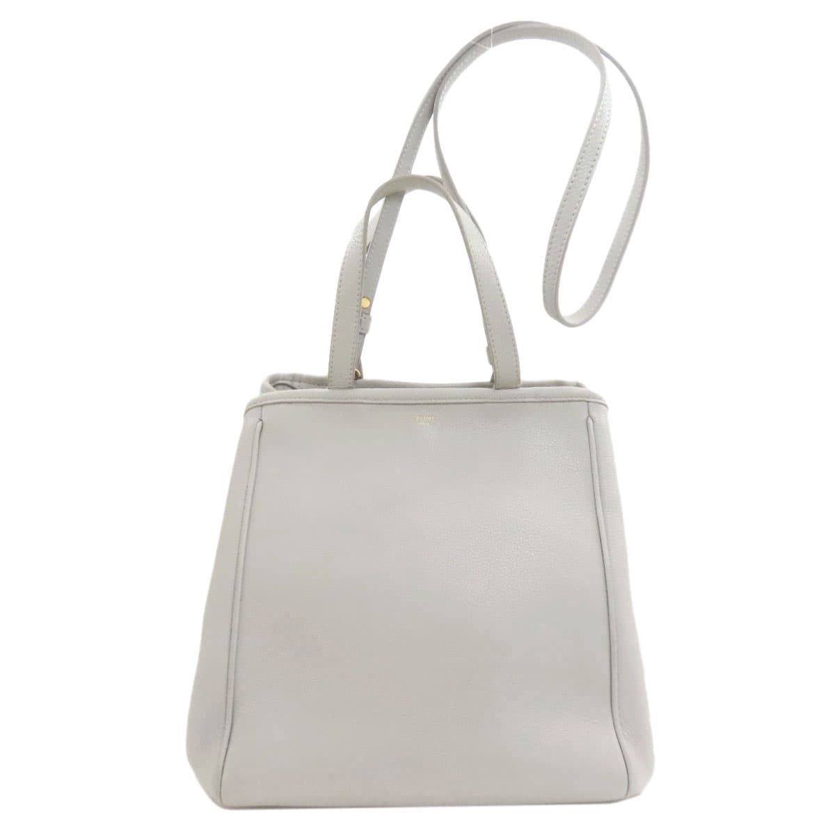 Celine Folded Cabas 2WAY Handbag Calf Leather Women's [Used] [CELINE]
