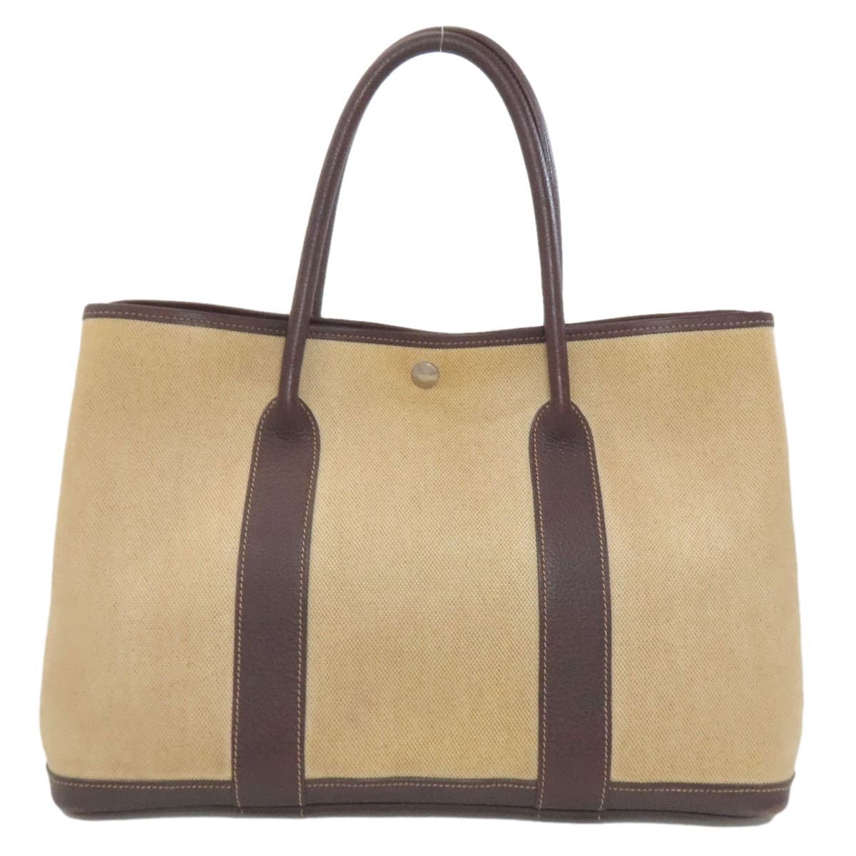 Hermes Garden Party PM Silver Hardware Tote Bag Toile H Ash Women's [Used] [HERMES] 2