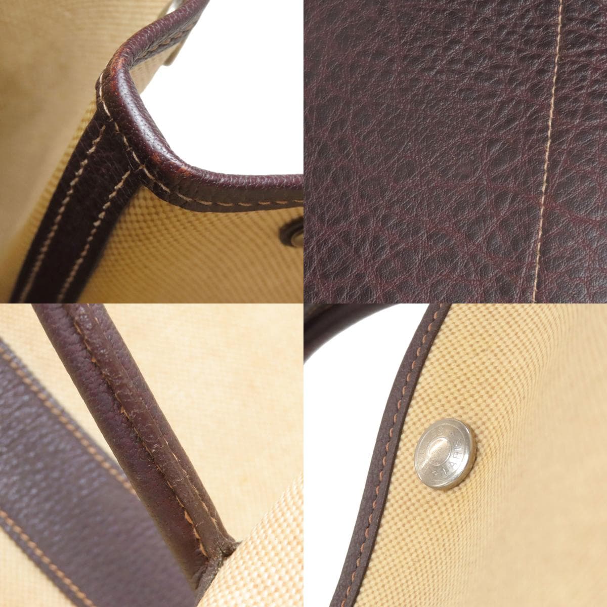 Hermes Garden Party PM Silver Hardware Tote Bag Toile H Ash Women's [Used] [HERMES] 7