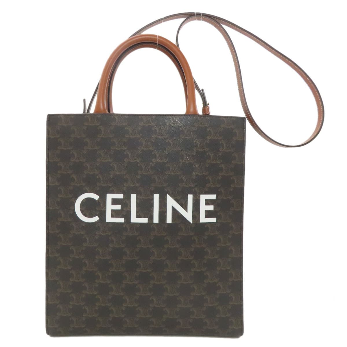 Celine Vertical Cabas Triomphe 2WAY Handbag PVC/Leather Ladies [Used] [CELINE]