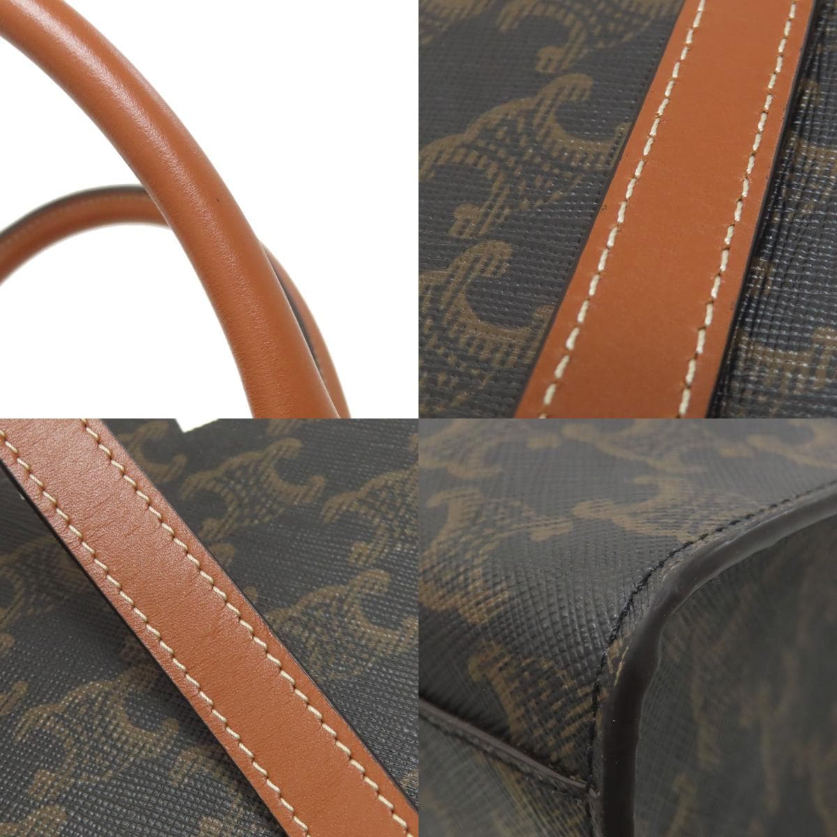 Celine Vertical Cabas Triomphe 2WAY Handbag PVC/Leather Ladies [Used] [CELINE] 9