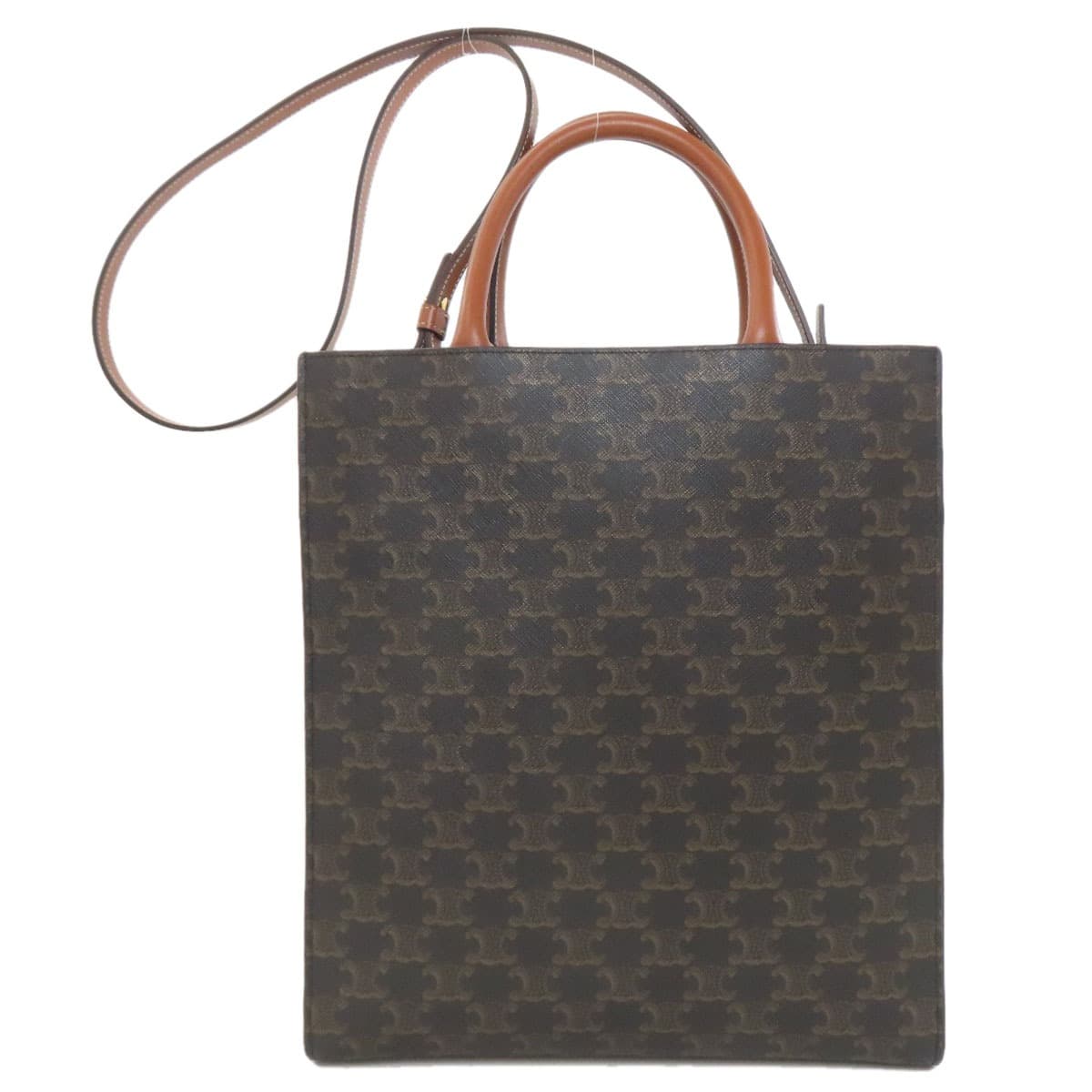 Celine Vertical Cabas Triomphe 2WAY Handbag PVC/Leather Ladies [Used] [CELINE] 2