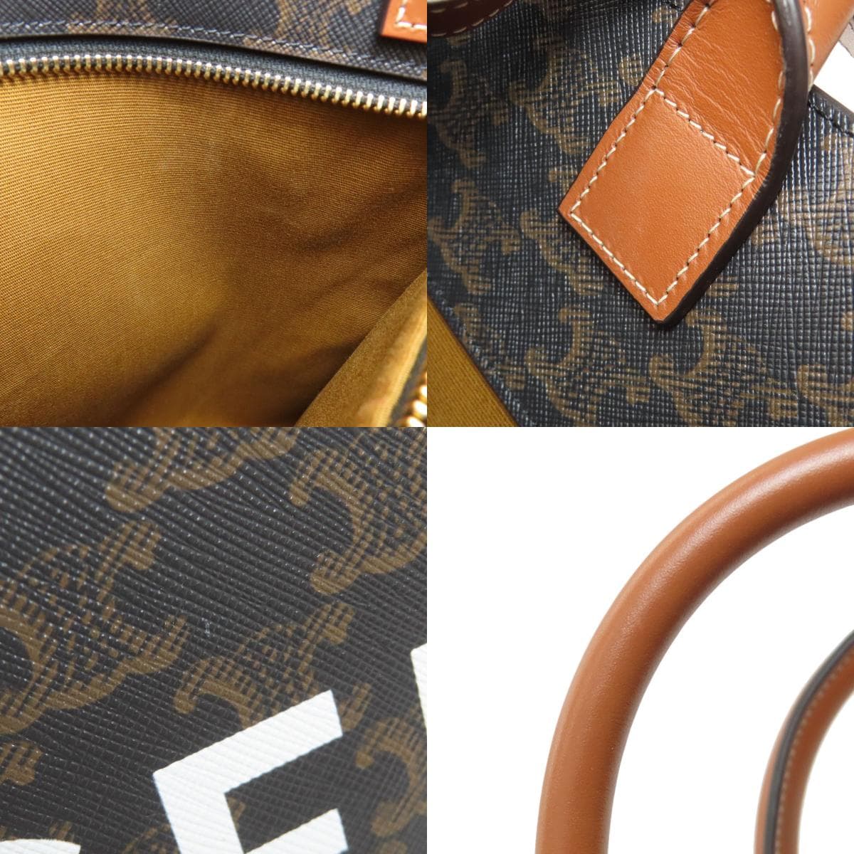 Celine Vertical Cabas Triomphe 2WAY Handbag PVC/Leather Ladies [Used] [CELINE] 8