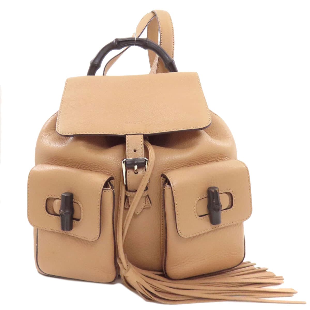 Gucci 370833 Bamboo Fringe Backpack/Daypack Calf Leather for Women [Used] [GUCCI] 370833