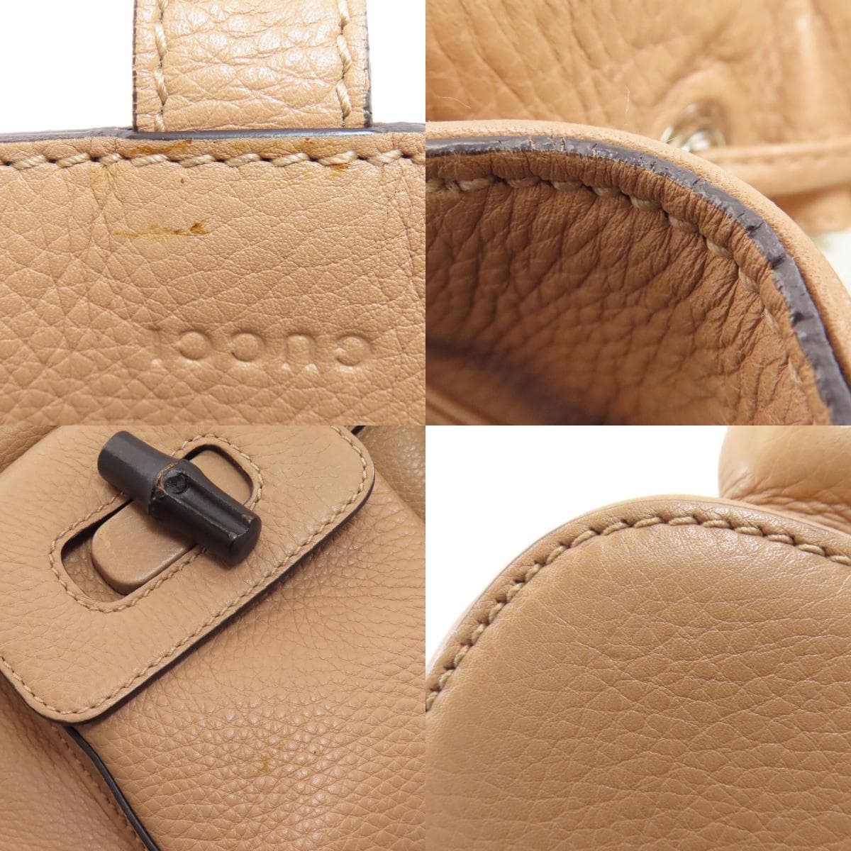 Gucci 370833 Bamboo Fringe Backpack/Daypack Calf Leather for Women [Used] [GUCCI] 370833 7