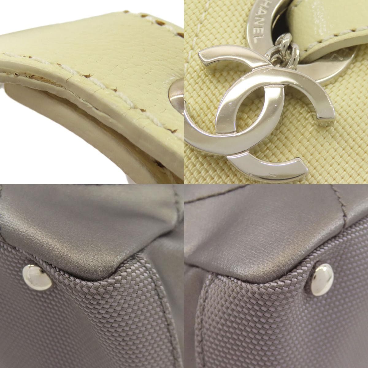 Chanel Paris Biarritz PM Silver Hardware Handbag Calf Leather Ladies [Used] [CHANEL] 9