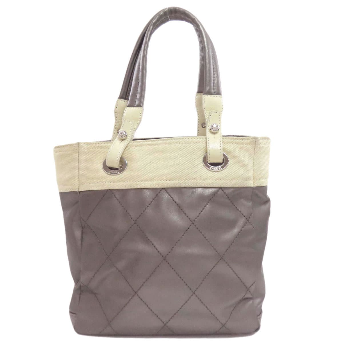 Chanel Paris Biarritz PM Silver Hardware Handbag Calf Leather Ladies [Used] [CHANEL] 2