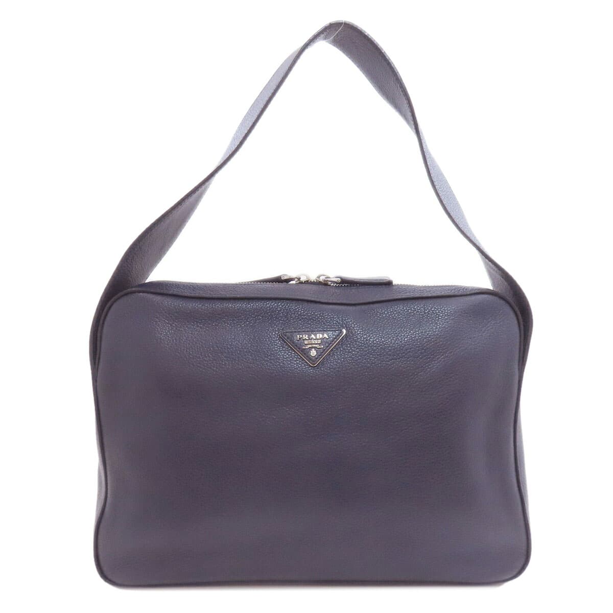 Prada Triangle One Shoulder Shoulder Bag Calf Women's [Used] [PRADA]