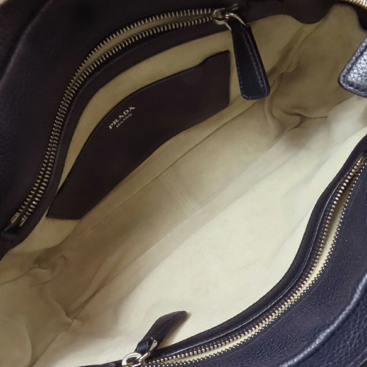 Prada Triangle One Shoulder Shoulder Bag Calf Women's [Used] [PRADA] 5