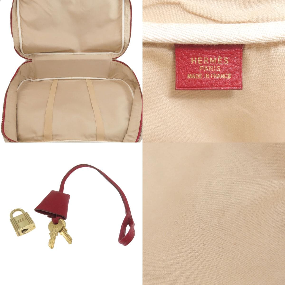 Hermes Victoria 50 Gold Hardware Boston Bag Togo/Twilly Ash Ladies [Used] [HERMES] 5