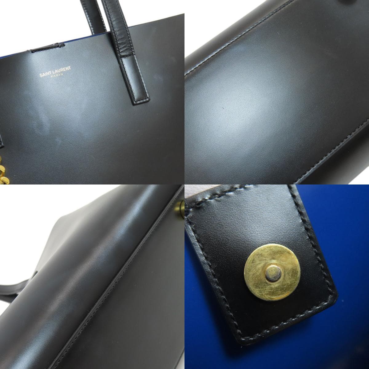 Saint Laurent Logo Chain Handbag Calf Leather for Women [Used] [SAINT LAURENT] 7