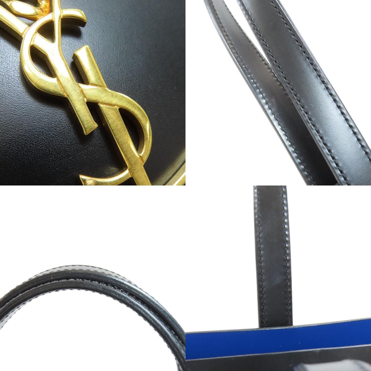 Saint Laurent Logo Chain Handbag Calf Leather for Women [Used] [SAINT LAURENT] 8