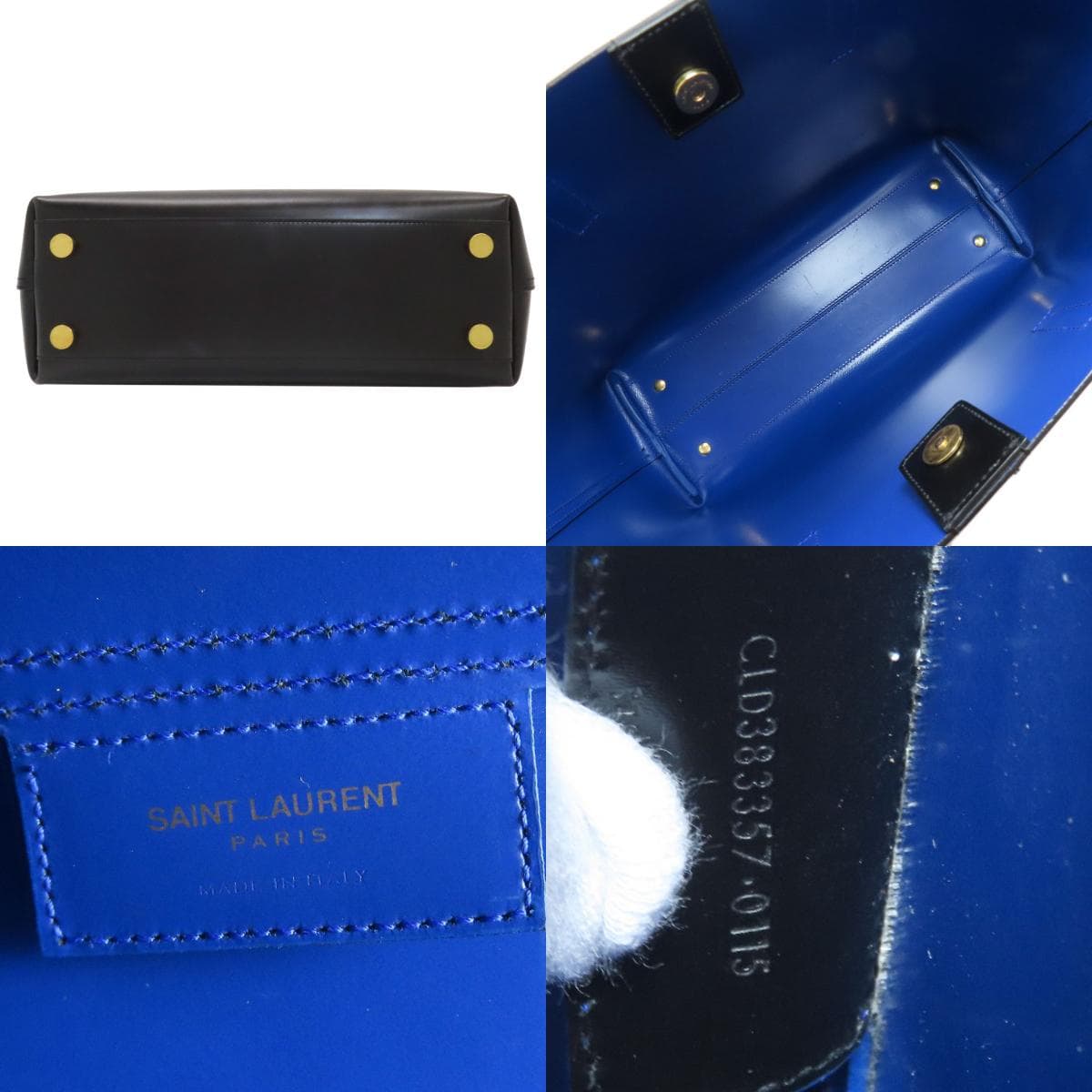 Saint Laurent Logo Chain Handbag Calf Leather for Women [Used] [SAINT LAURENT] 4