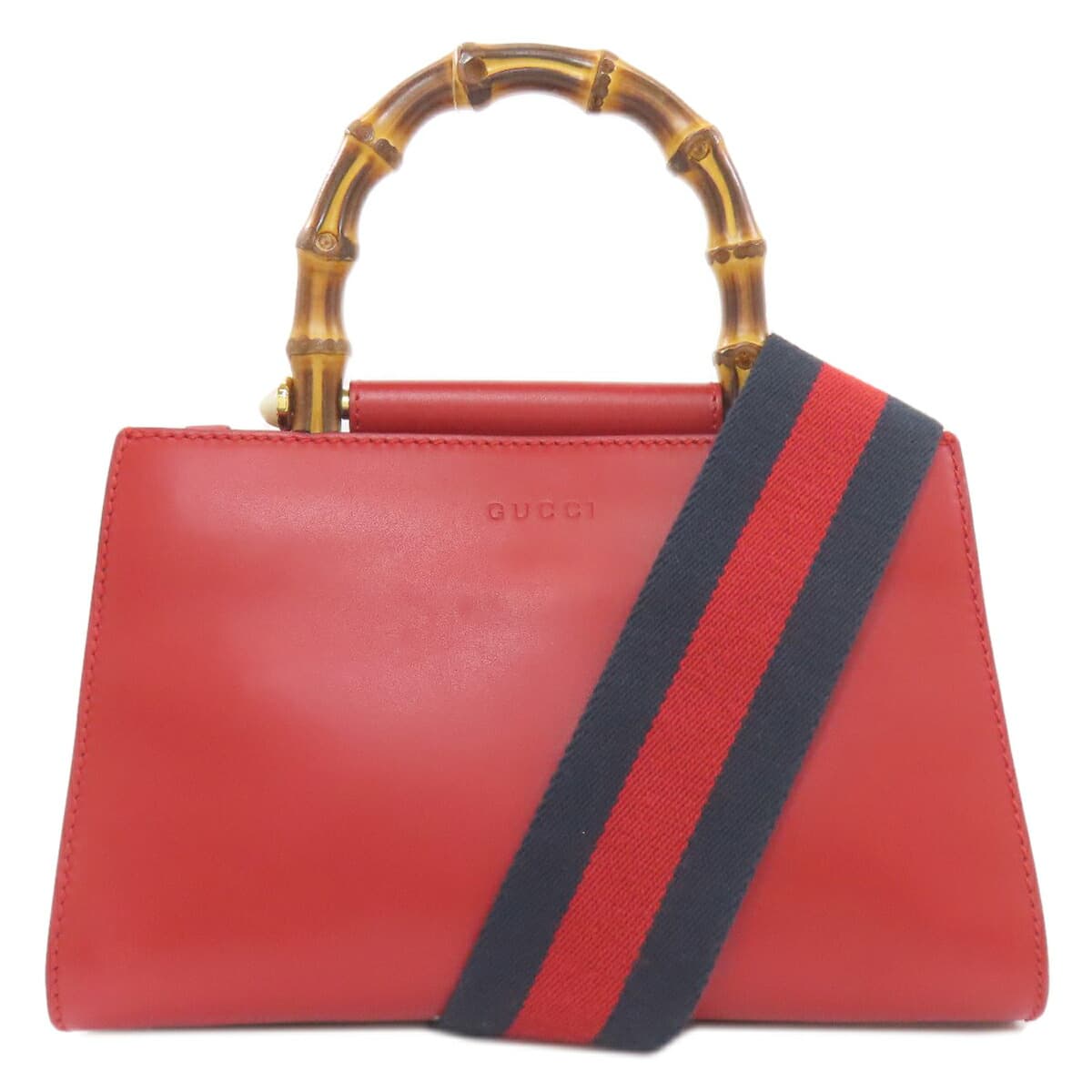 Gucci 470271 Bamboo Nim Fair 2WAY Handbag Calf Leather for Women [Used] [GUCCI] 470271