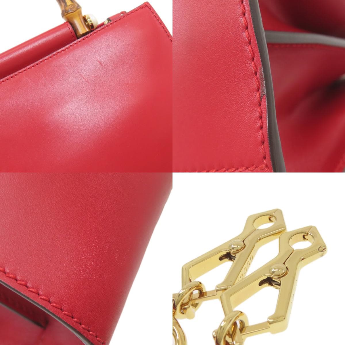 Gucci 470271 Bamboo Nim Fair 2WAY Handbag Calf Leather for Women [Used] [GUCCI] 470271 8