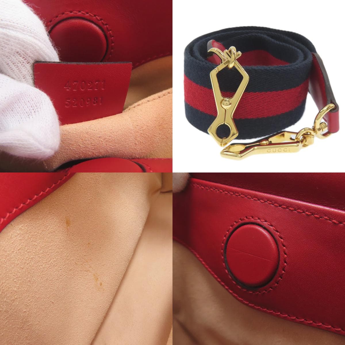 Gucci 470271 Bamboo Nim Fair 2WAY Handbag Calf Leather for Women [Used] [GUCCI] 470271 5