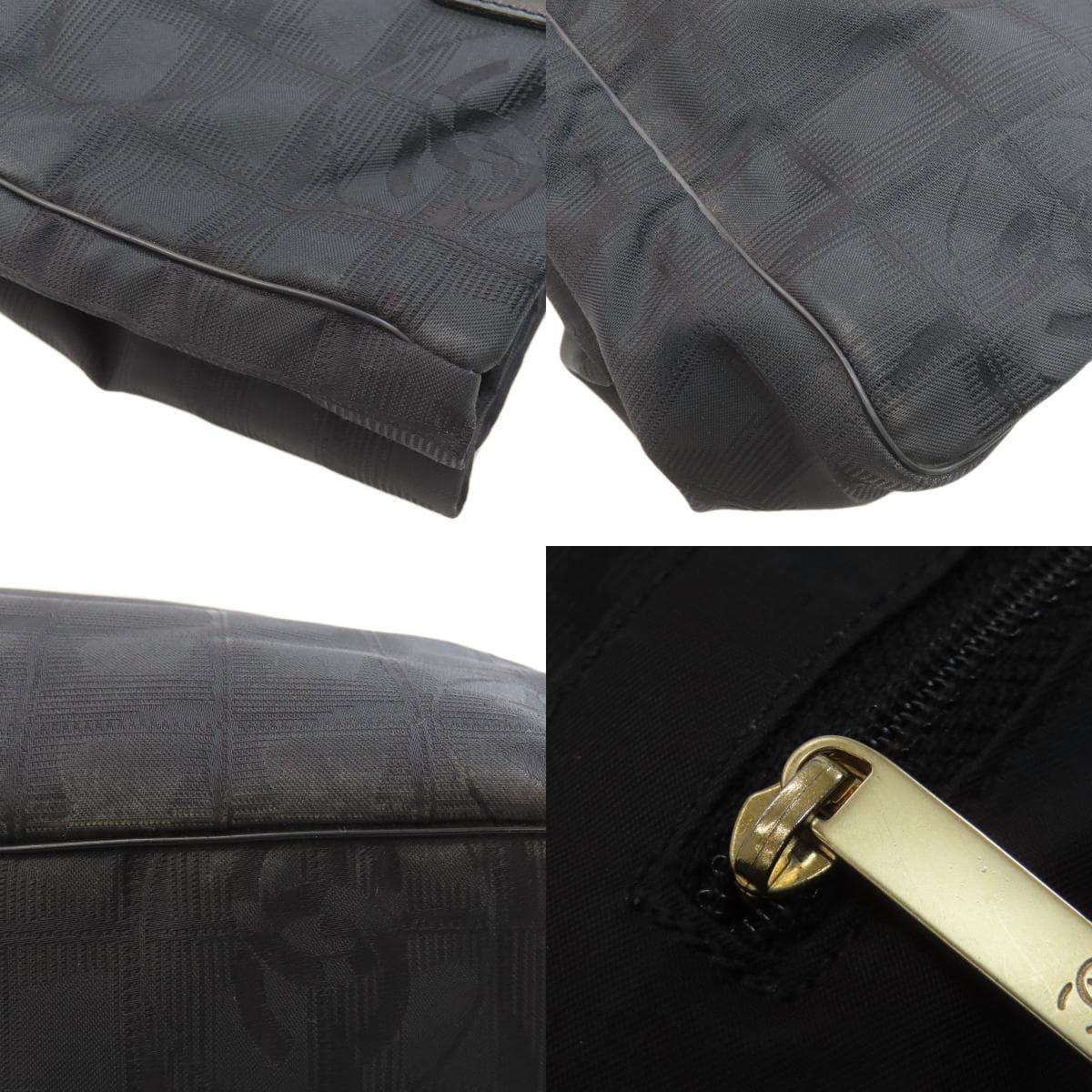 Chanel Neutral Travel Line MM Tote Bag Nylon Jacquard Ladies [Used] [CHANEL] 8