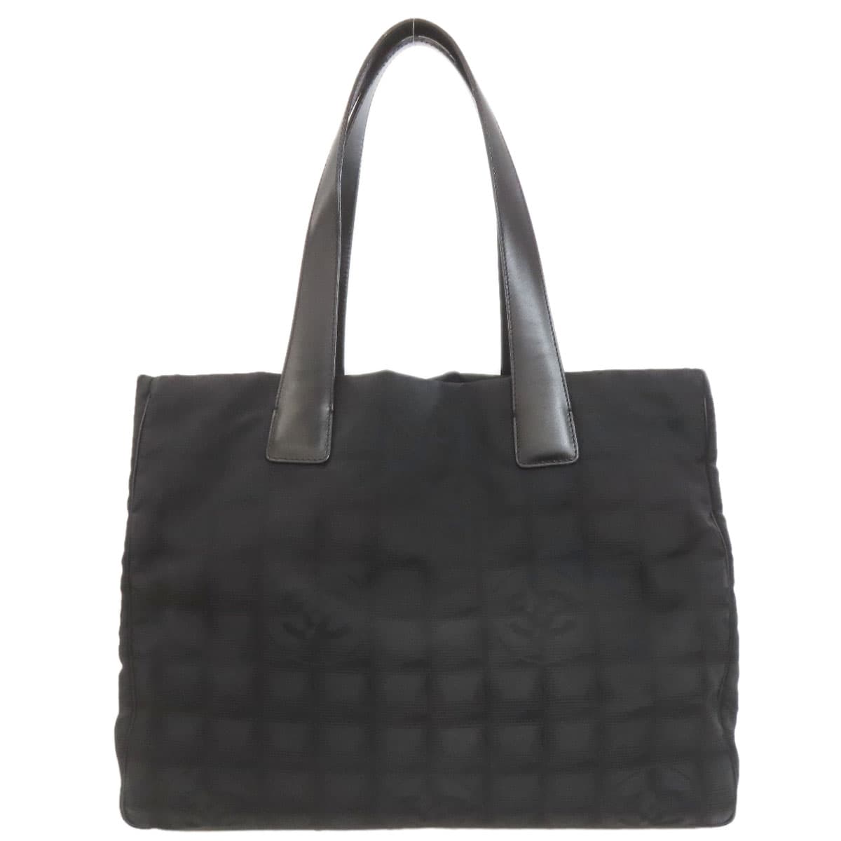 Chanel Neutral Travel Line MM Tote Bag Nylon Jacquard Ladies [Used] [CHANEL] 2