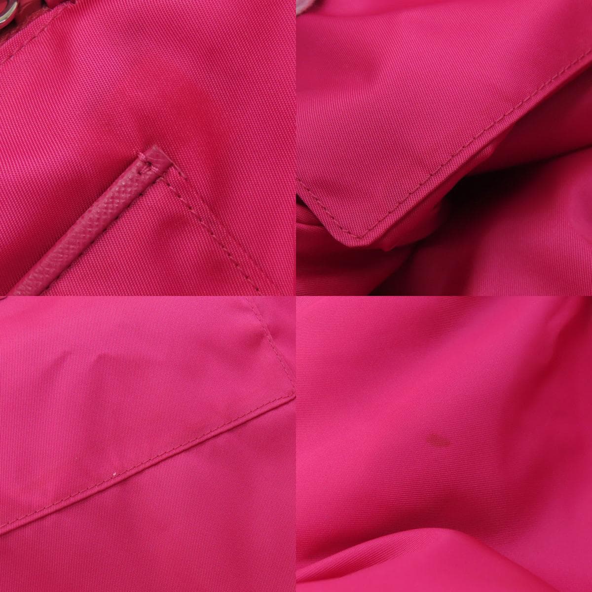 Prada logo metal fittings flower 2WAY tote bag nylon material ladies [Used] [PRADA] 7