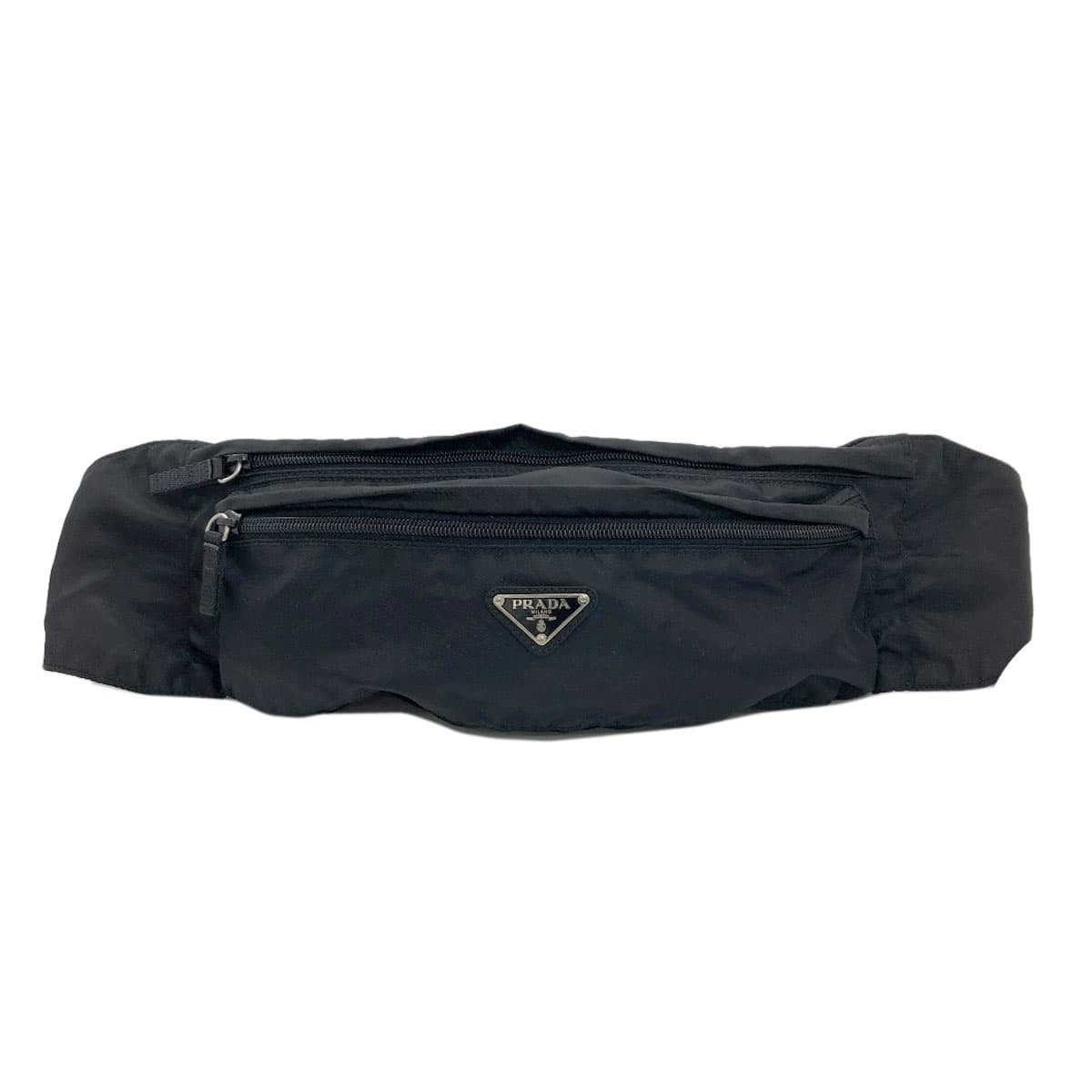 Prada logo hardware body bag made of nylon material for women [Used] [PRADA]