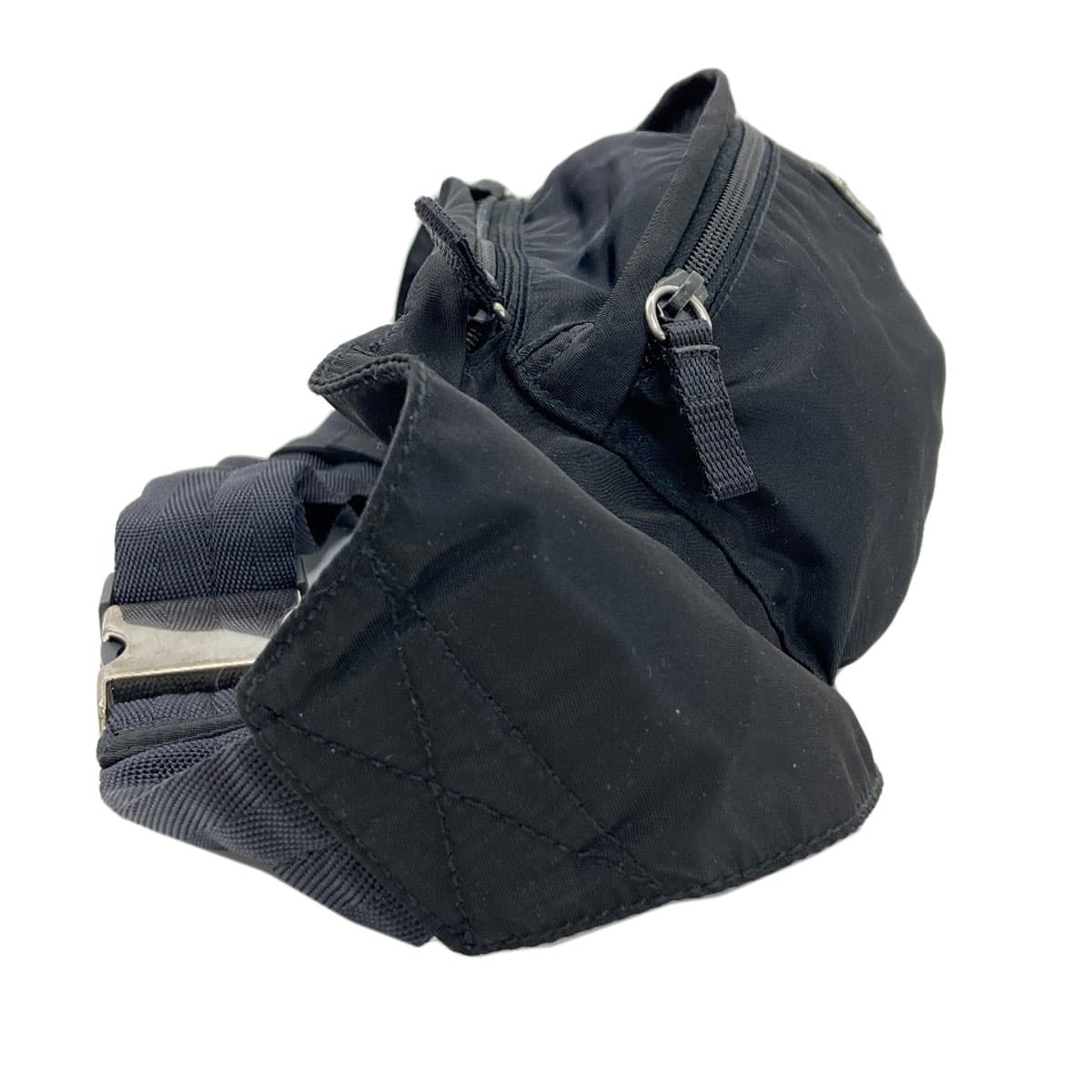 Prada logo hardware body bag made of nylon material for women [Used] [PRADA] 3