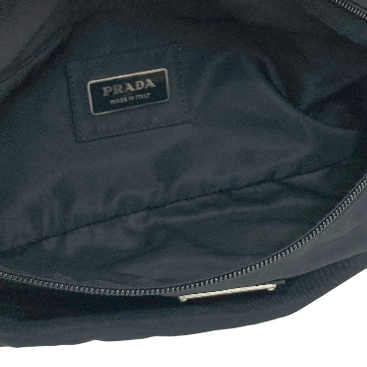 Prada logo hardware body bag made of nylon material for women [Used] [PRADA] 5