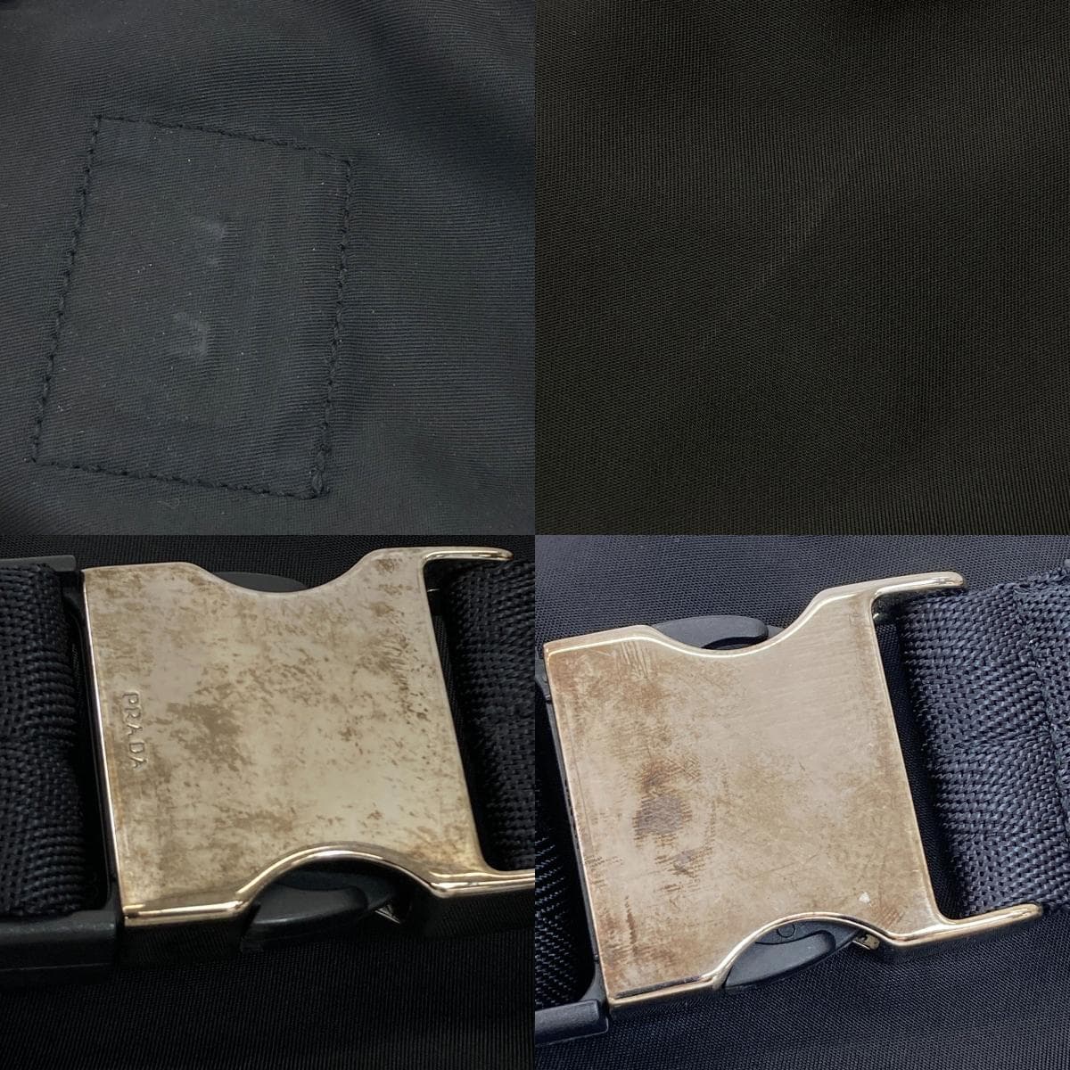 Prada logo hardware body bag made of nylon material for women [Used] [PRADA] 9