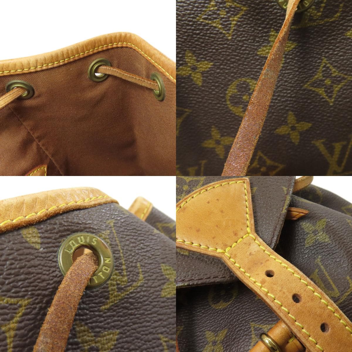 Louis Vuitton M51136 Montsouris Middle Backpack Daypack Monogram Canvas Ladies [Used] [LOUIS VUITTON] M51136 7