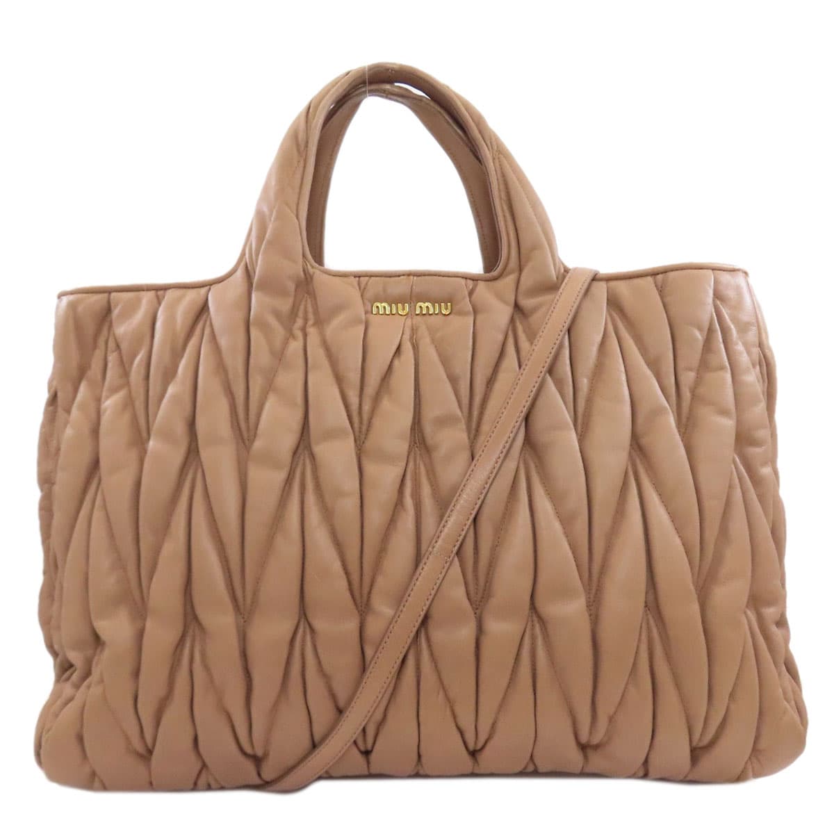 Miu Miu Matelassé 2WAY Handbag Lambskin Ladies [Used] [MIUMIU]