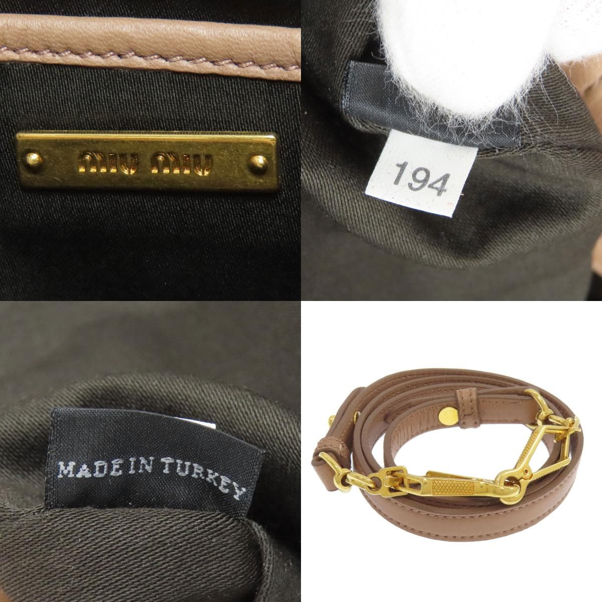 Miu Miu Matelassé 2WAY Handbag Lambskin Ladies [Used] [MIUMIU] 6