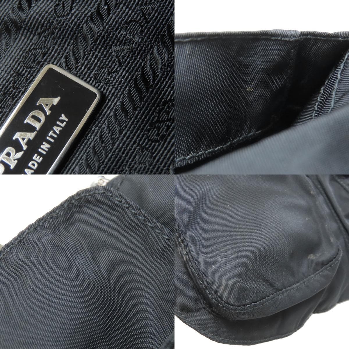 Prada logo hardware body bag made of nylon material for women [Used] [PRADA] 7